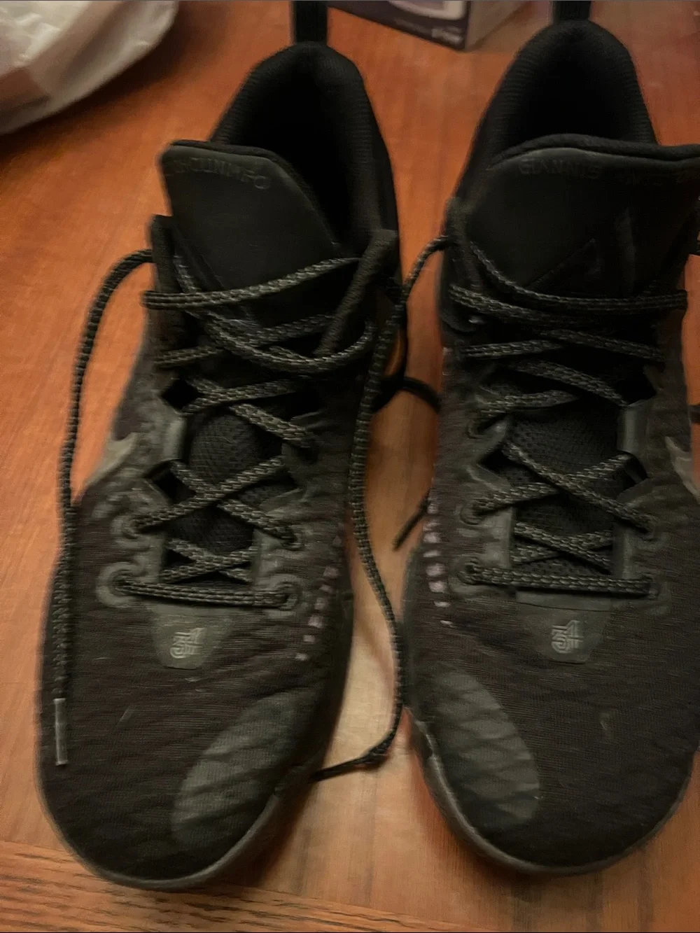 Nike- Giannis freaks. Black athletic shoes. Size 12